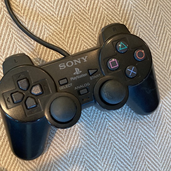 Sony PlayStation 2 dual shock 2 controllers blue black - Picture 10 of 14